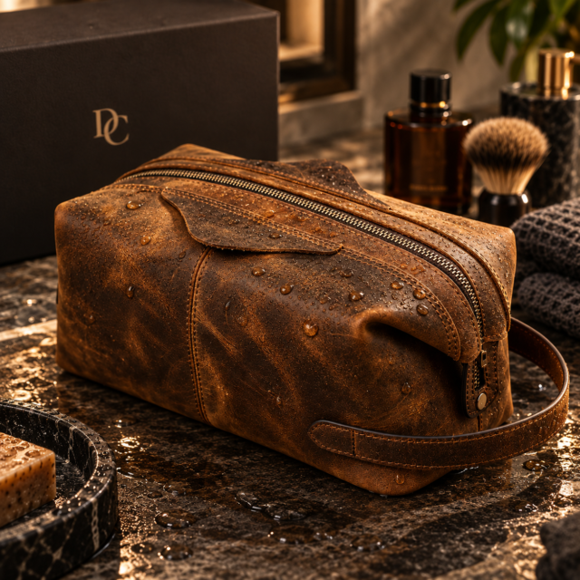 The Heritage Men's Leather Dopp Kit