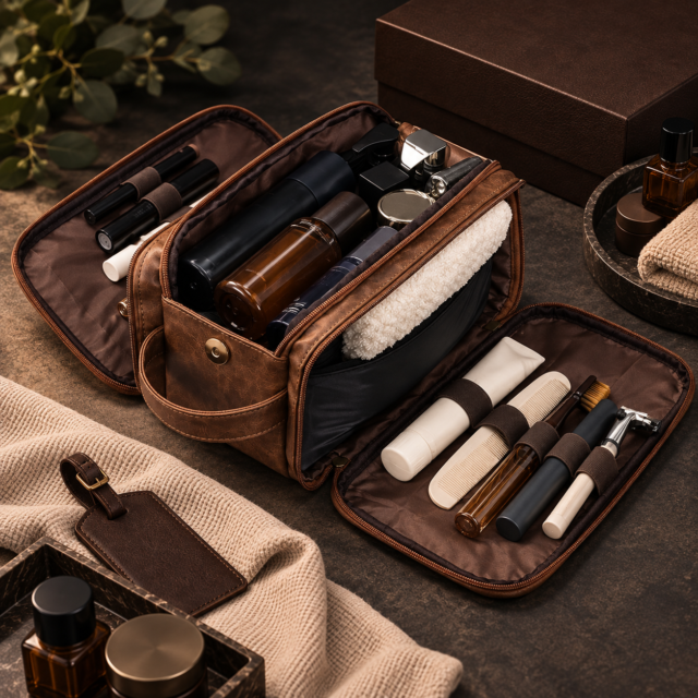 The Nomad Three-Compartment Toiletry Bag